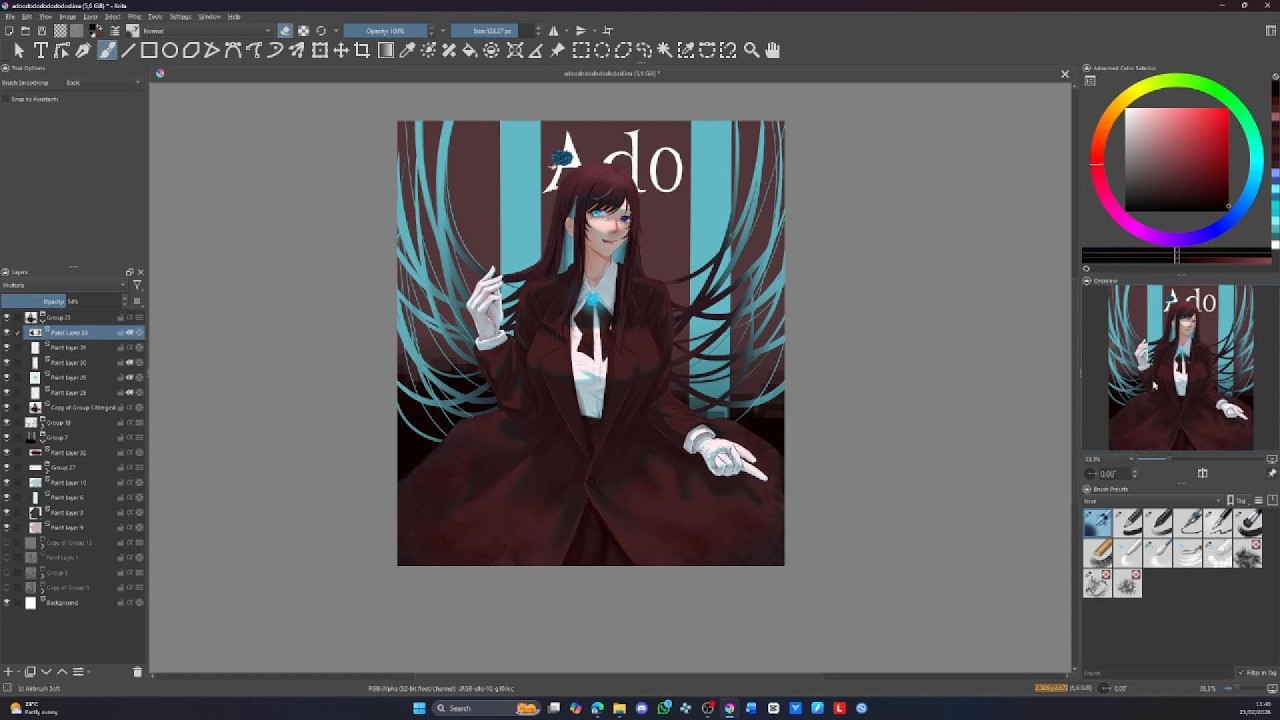#speedpaint ADO FANART #digitalart #drawingtutorial #drawing #ado  #anime #howtodraw