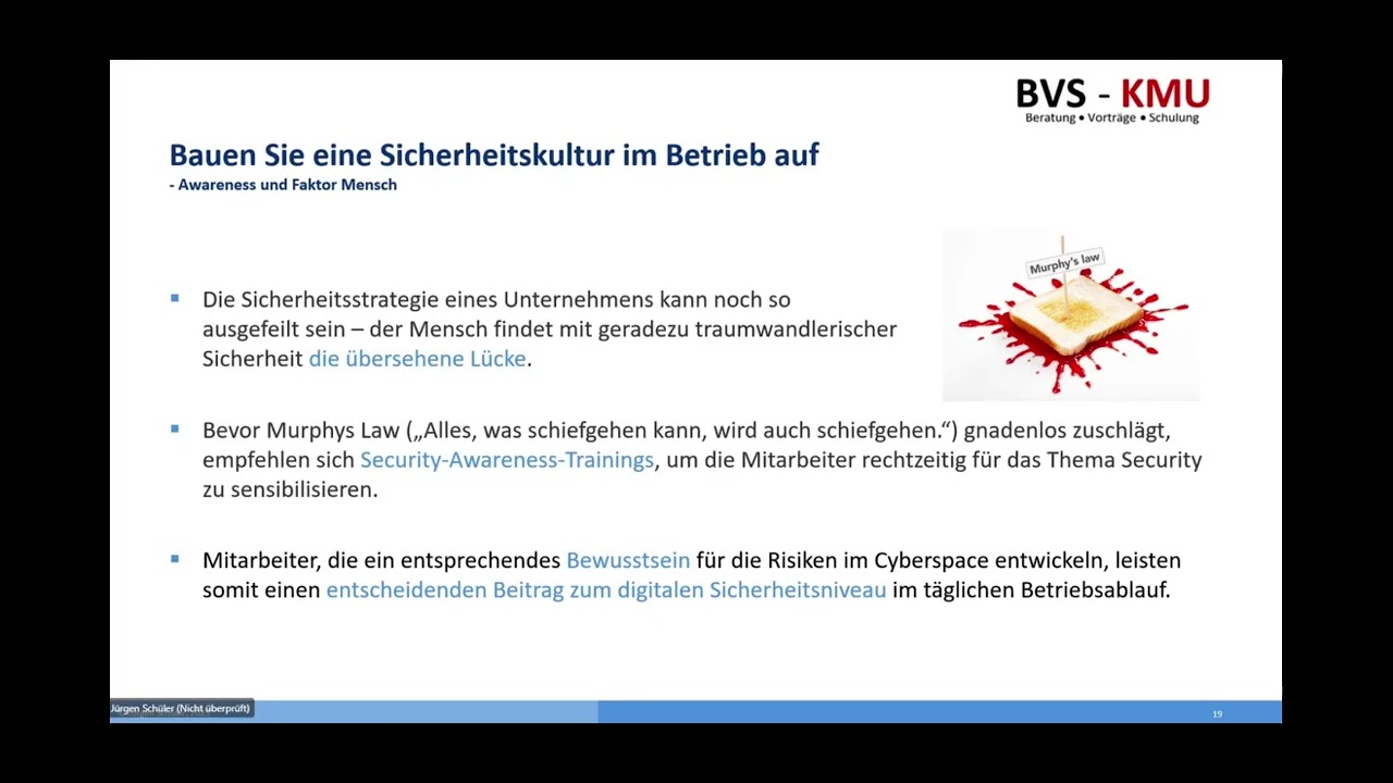 IT-Sicherheit für Handwerksbetriebe - Teil 5: Awareness Schulung – Digitale Wachsamkeit