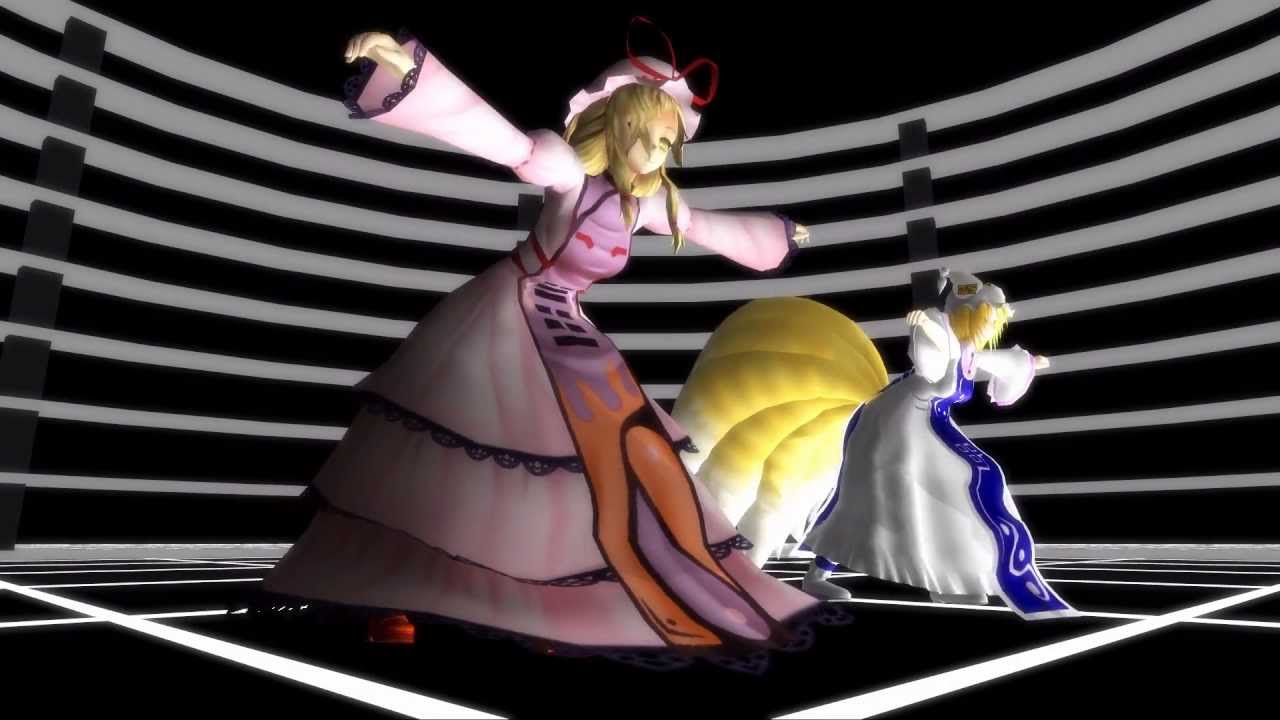 【東方MMD】　Bad Apple!!　八雲紫・八雲藍　【HD】