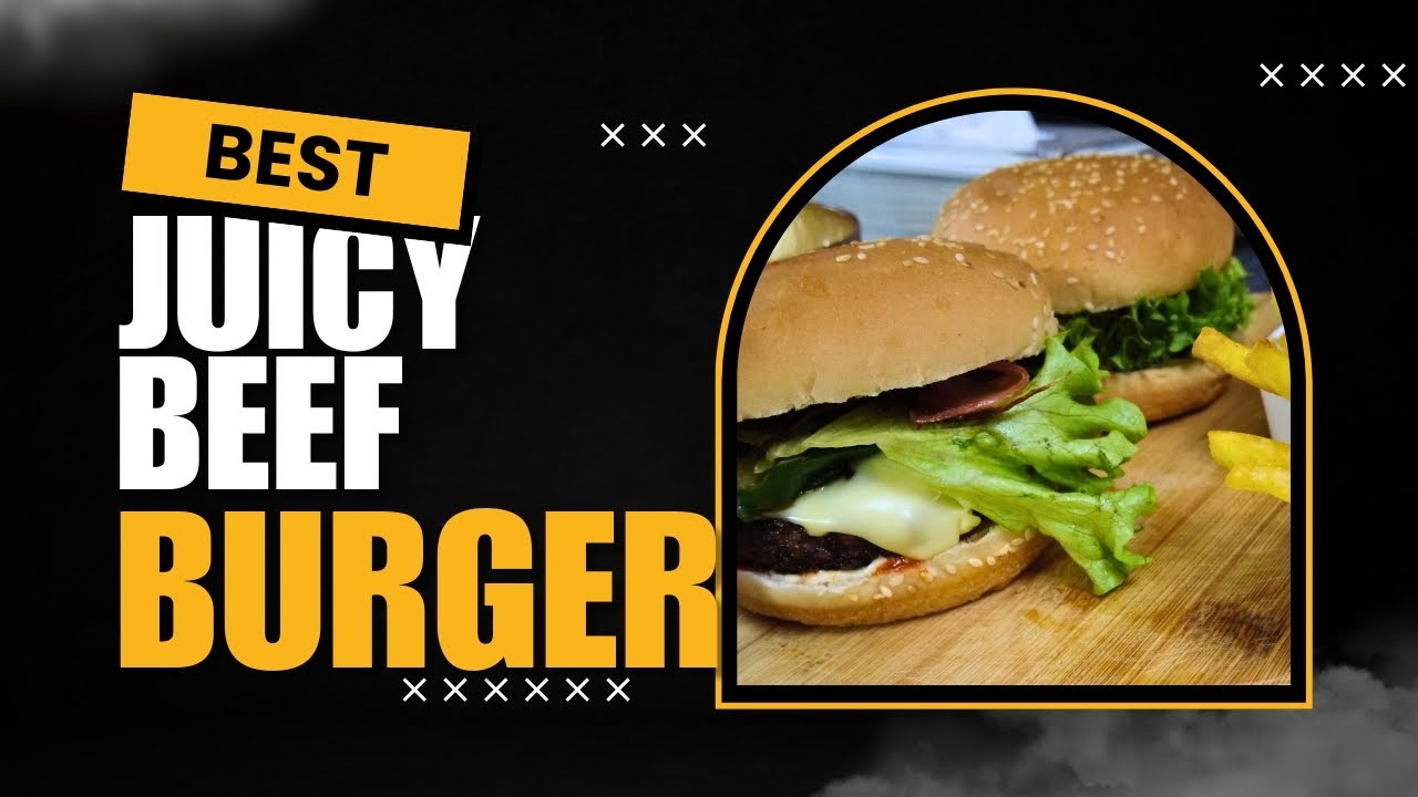 Mushroom Beef Burger 🍔 | Juicy Beef Burger with Mushrooms | Restaurant Style Burger