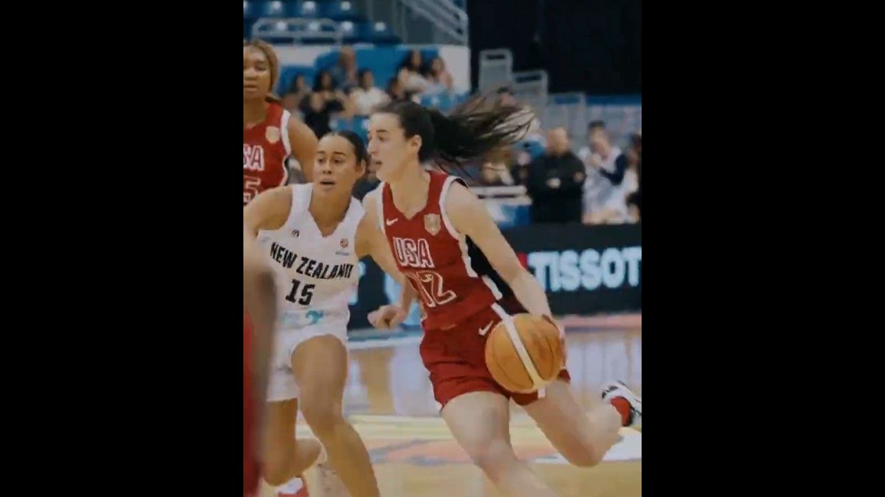 🔥 Caitlin Clark to Paige Bueckers for 3 | USA WNBA Women's Basketball #shorts #short #basketball