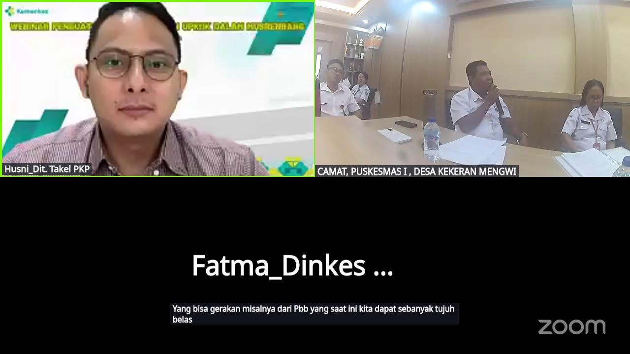 Webinar Penguatan Puskesmas dan UPKDK dalam Musrenbang