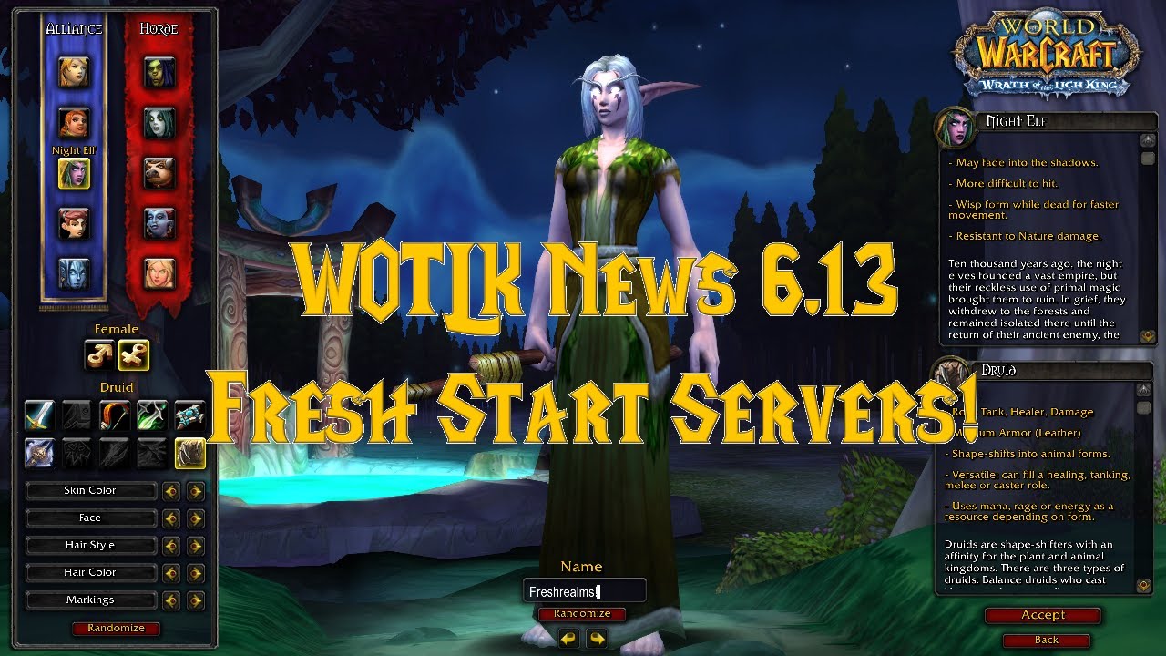 WOTLK News - Fresh Start Servers!