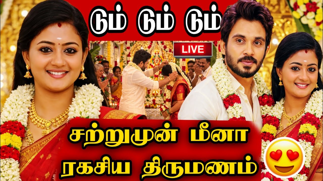 🔴LIVE:😍😳அட மாப்பிளை யாரு பாத்திங்களா? சிறகடிக்க ஆசை மீனா திருமணம்? Gomathipriya | Siragadika aasai |