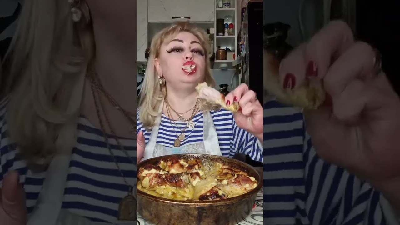 MUKBANG/ASMR/ROFL/ КУРОЧКА и КАРТОШКА #food #funny #comedy #еда #humor #mukbang #юмор #eating