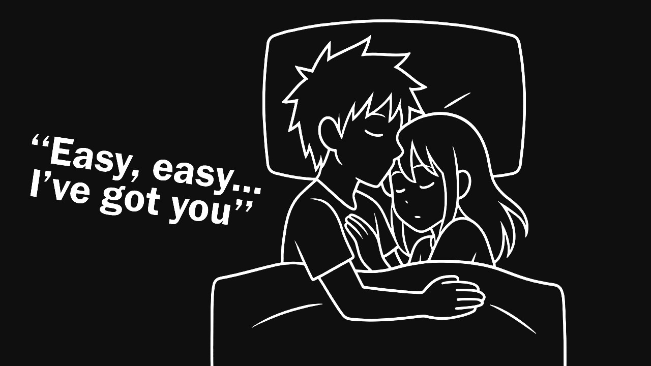 boyfriend asmr ~ we're sleeping after a nightmare [m4f] [boyfriend roleplay] [sleep aid] [cuddles]