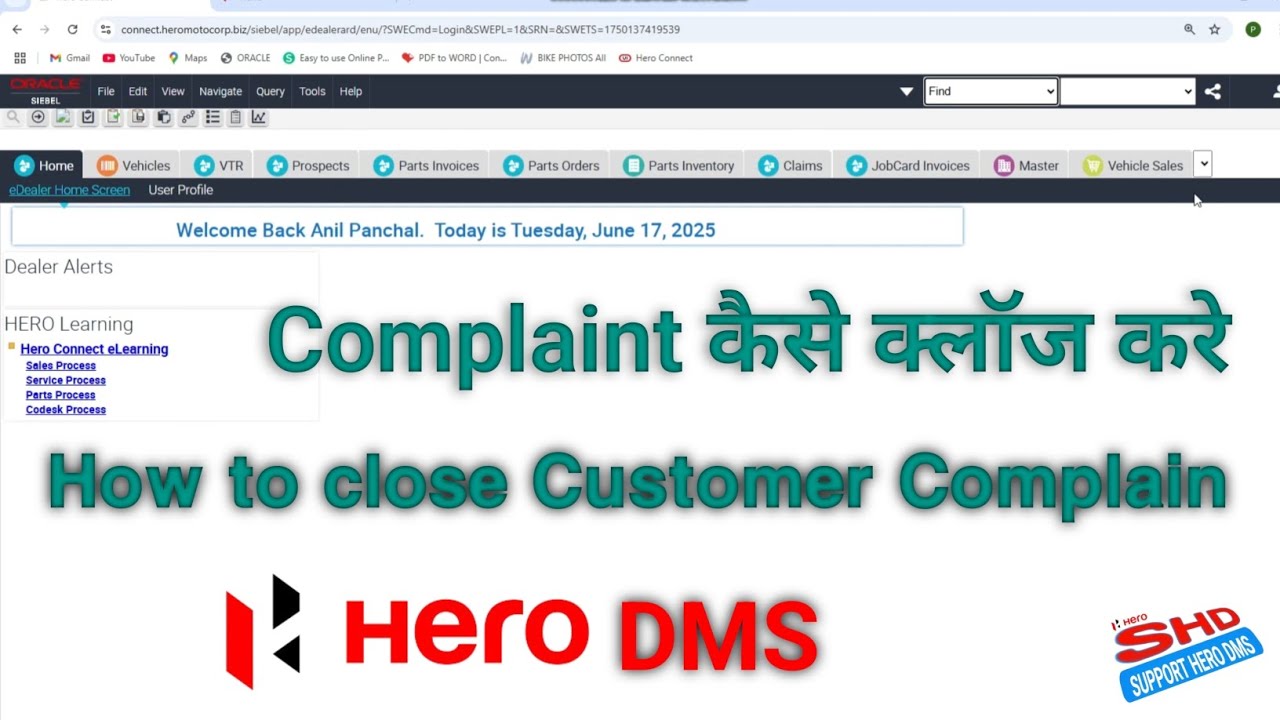 How to Close the Customer Dealer FIR  | Hero DMS  | @supportherodms