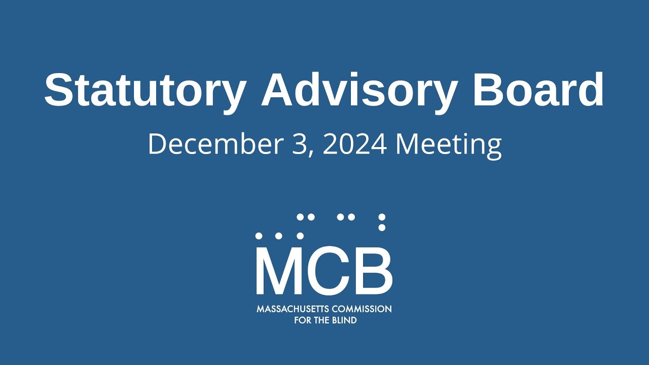 MCB Statutory Advisory Board (SAB) Meeting - December 3, 2024