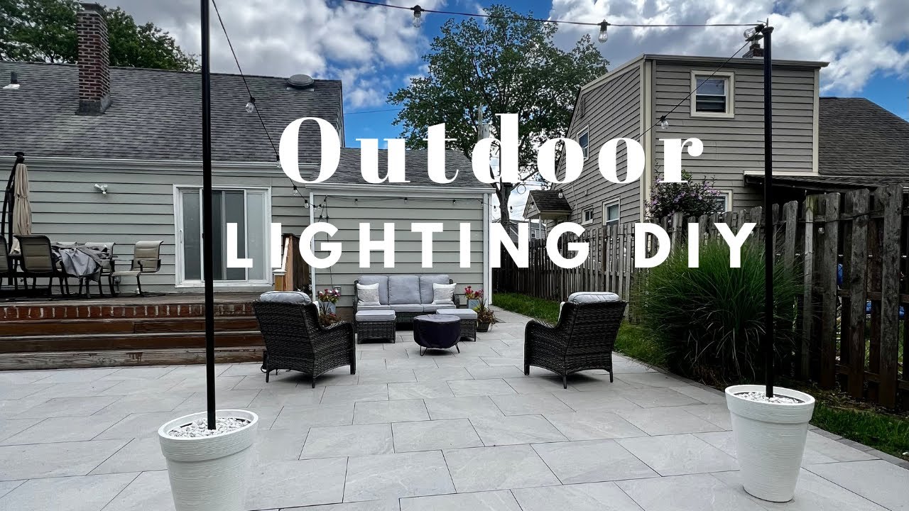 How to use planters to create outdoor lighting  with String Lights