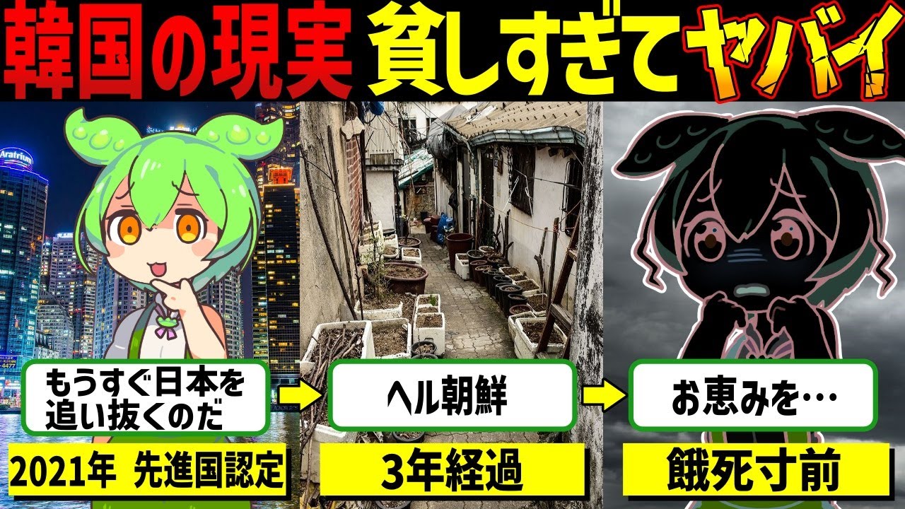【実話】これがリアルな韓国…現地調査で判明した衝撃すぎる貧困【ゆっくり解説ずんだもん】