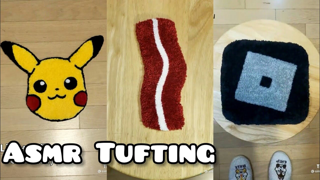 Rug Tufting ASMR✨ Tiktok Compilation💦 ASMR Satisfying💖 Asmr Sounds💕