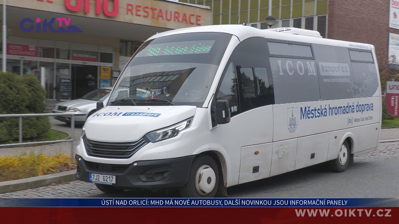 Ústí nad Orlicí: MHD má nový autobus, další novinkou jsou informační panely