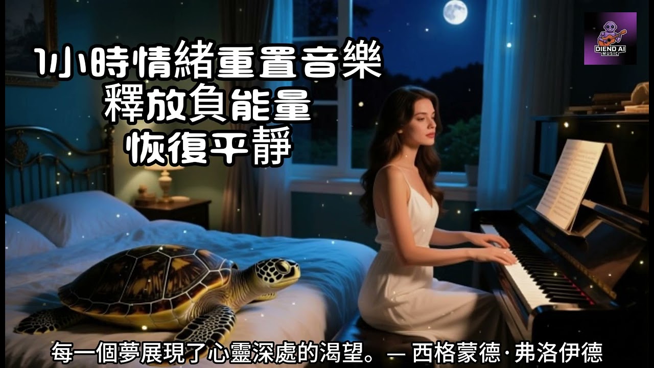 【100%無廣告放鬆音樂】壓力山大必聽晚間睡眠音樂丨1小時情緒重置音樂丨釋放負能量、恢復平靜｜｜一小時鋼琴音樂
