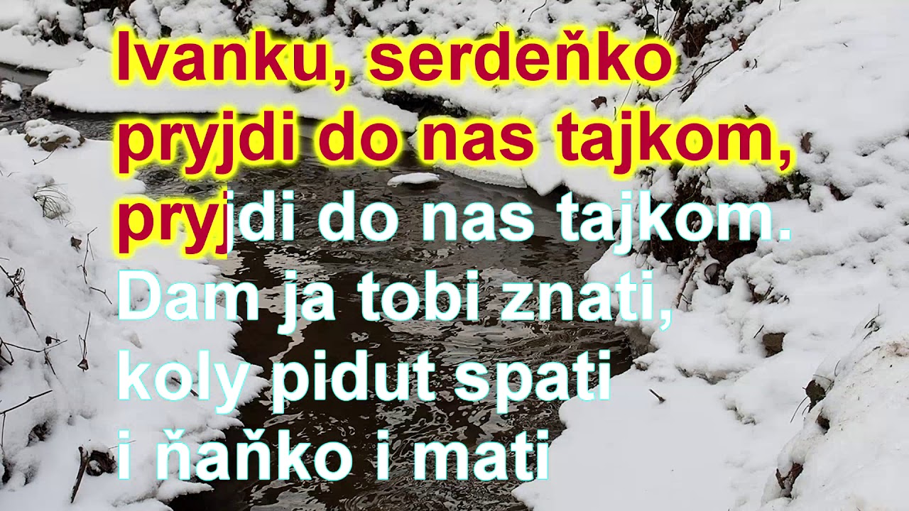 Ivanku, Ivanku - rusnacka špivanka - karaoke melódia-slova-inštrumentálna pieseň - folklór -ľudovka