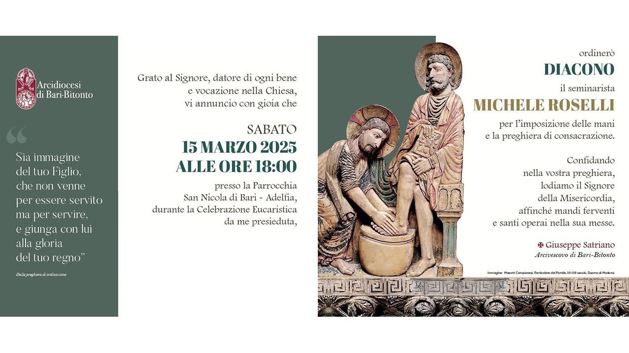 Parrocchia San Nicola di Bari - Adelfia - ore 18:00 Santa Messa - Sabato 15 Marzo 2025