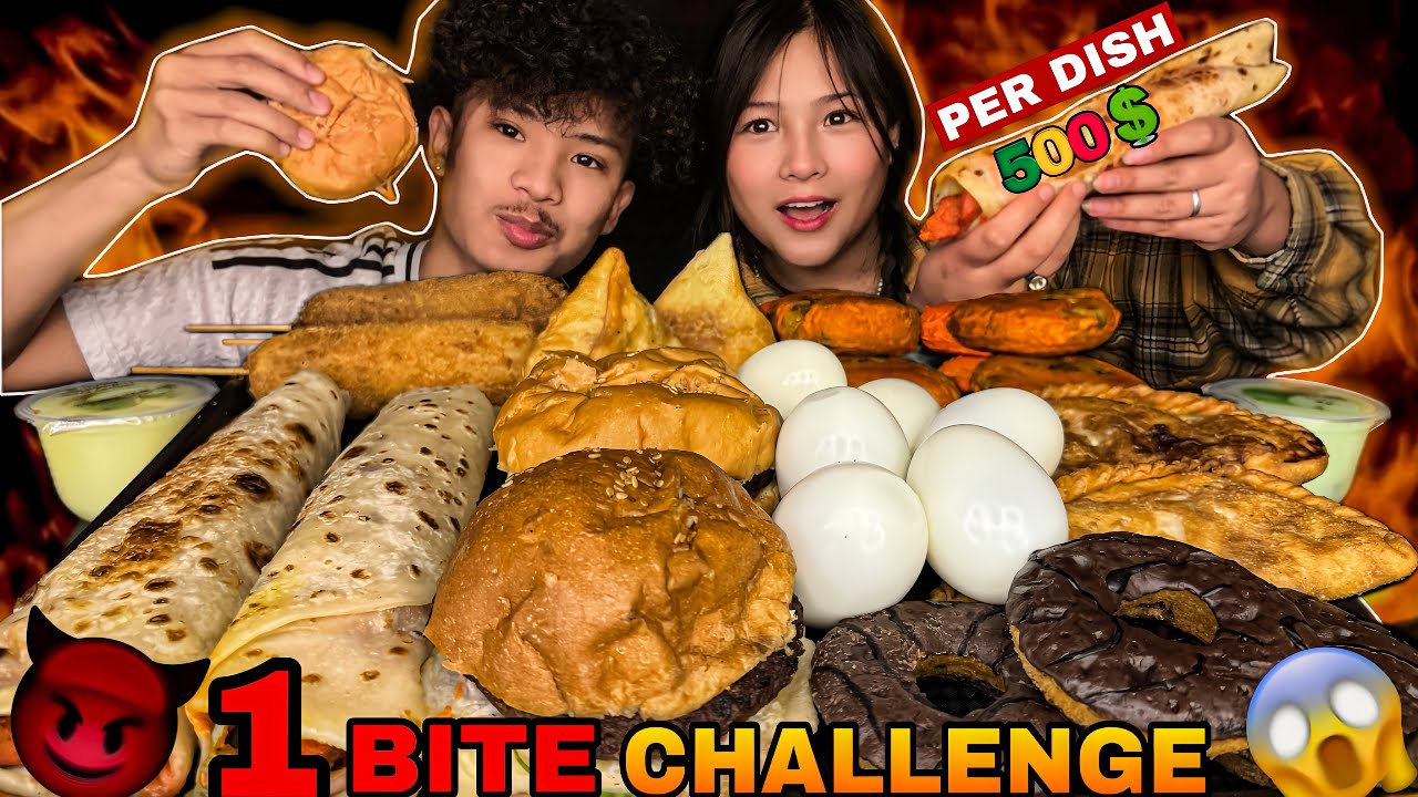 ONLY 1 BITES CHALLENGE WITH ​⁠@Mikasafoodie 🥵PER WIN 5000$ PRICE🤑| IMPOSSIBLE BITES 😱| MUST WATCH!