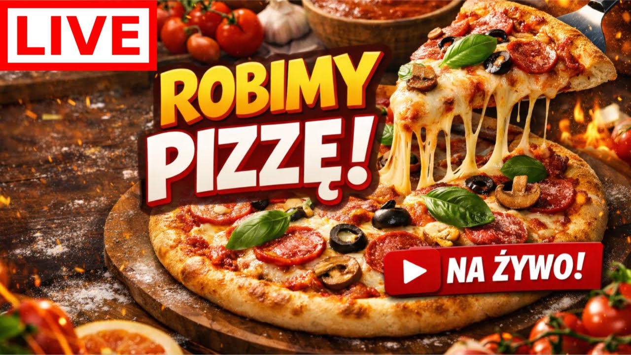 Pizza na żywo 🍕 Robię ją od zera… zobaczymy co z tego wyjdzie! | Albin Gotuje i Żyje