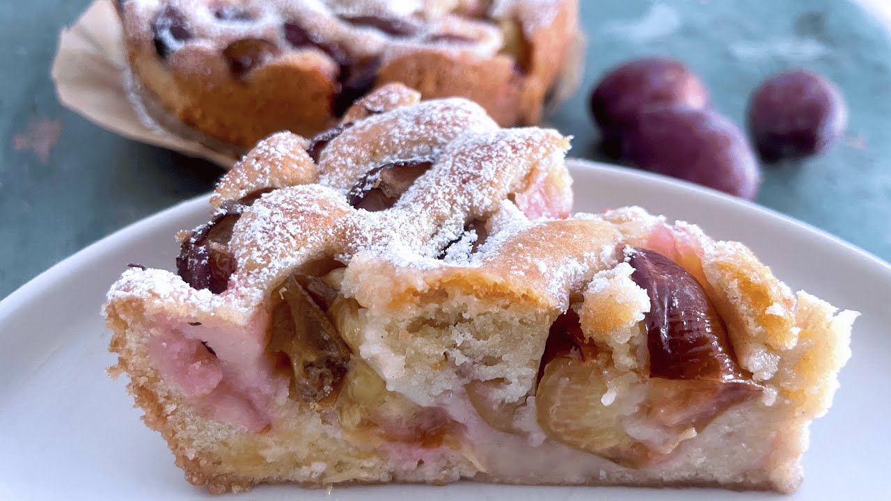 Einfacher Zwetschgenkuchen (ohne Hefe) - schneller Pflaumenkuchen mit R&uuml;hrteig