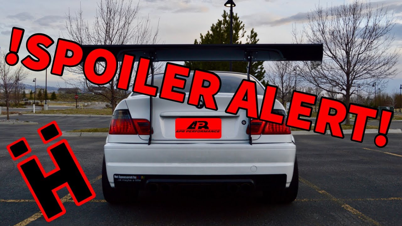 2001 BMW E46 acquires an APR/HARD Motorsport wing. BMW e46 track aero upgrades
