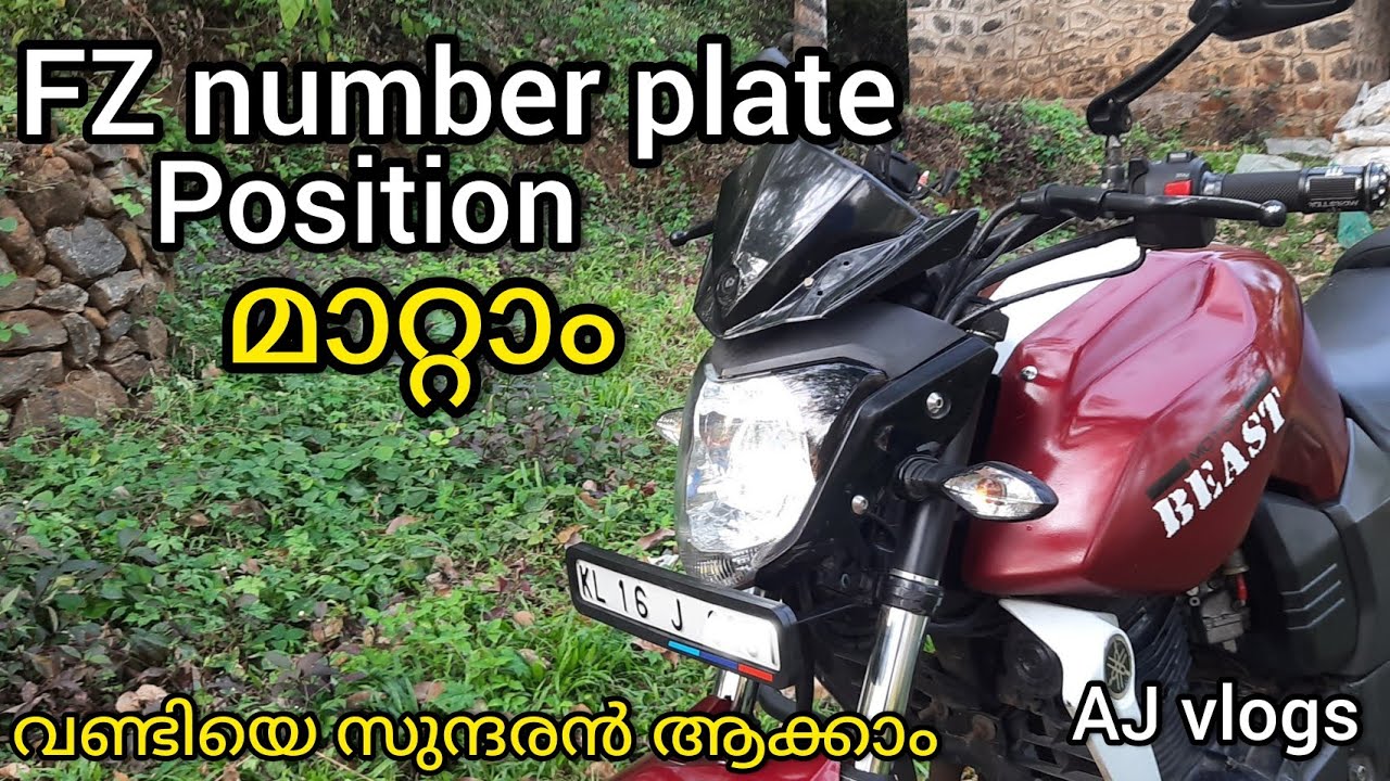 Fz Number Plate Modification | Fz Number Plate Under Headlight | Fz Number Plate Holder | AJ Vlogs