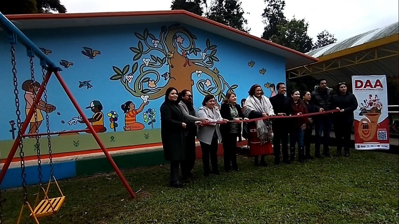 Inauguración del mural «La casa es el corazón» en el Jardín de Niños «Conecalli»