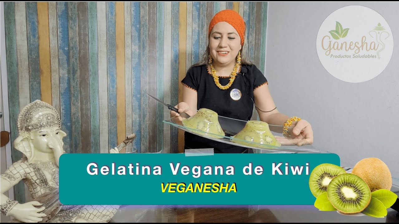 VEGANESHA - Gelatina Vegana de Kiwi