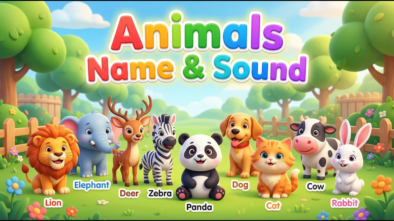 🦁🐘🐶Animal Names and Sounds for Kids | Learn Animals Easily  #learnanimals #toddlerlearning