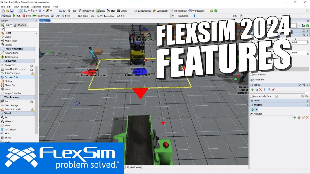 FlexSim 2024: функции и улучшения