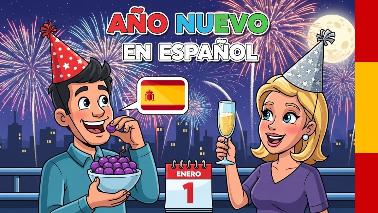 Slow Spanish Conversation About New Year Celebrations - Learn Spanish Naturally