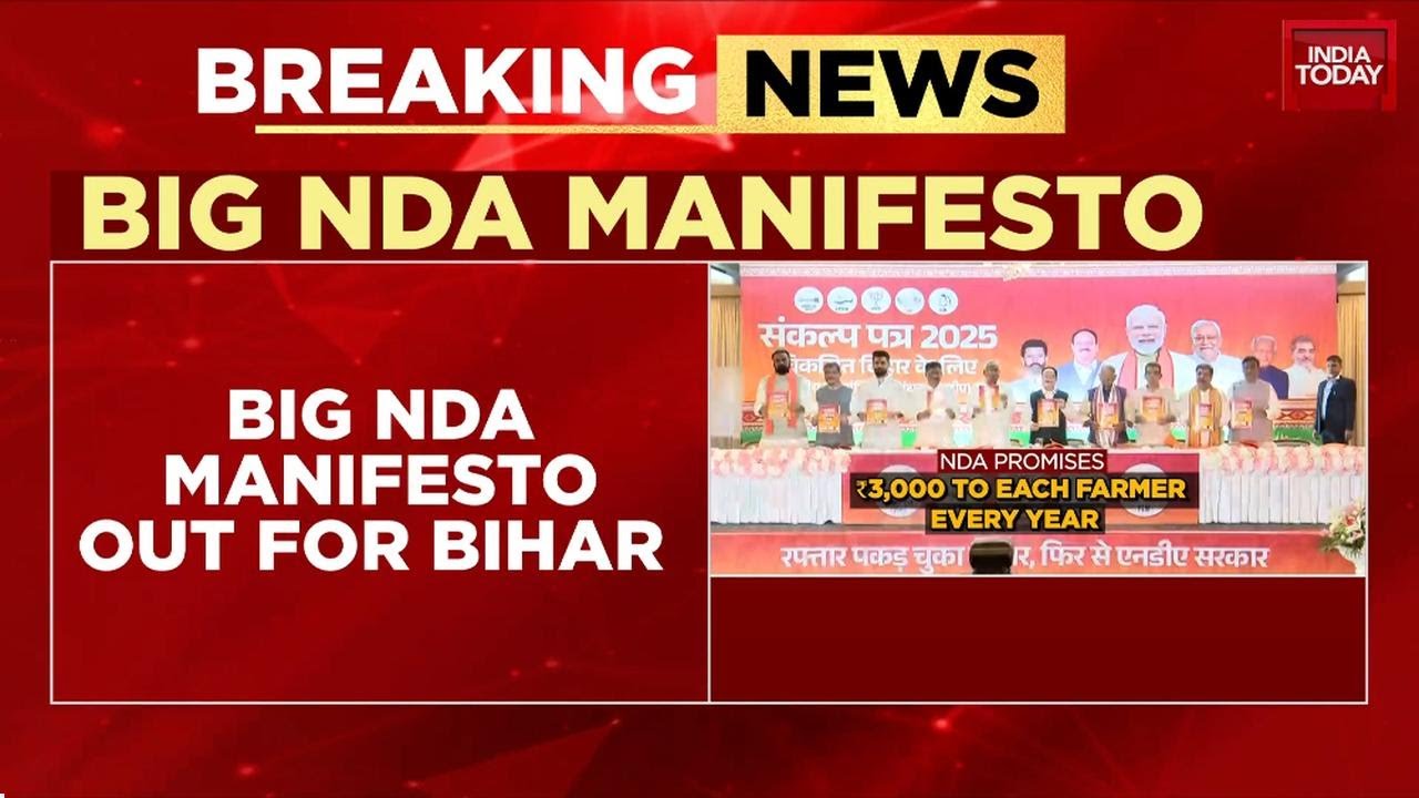 NDA's Bihar Gambit: Manifesto Promises 1 Cr Jobs, But Keeps Suspense On Nitish Kumar As CM