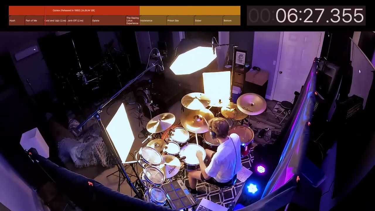 COMPLETED - Recording TOOL's Discography in One Take (Drum Cam) - Tyler Visser