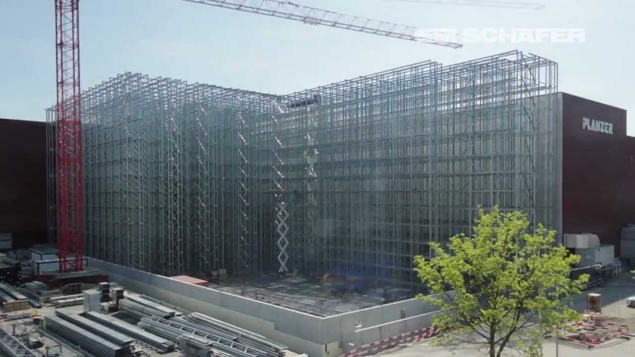 Construction of a Clad Rack High Bay Warehouse in Fast Motion