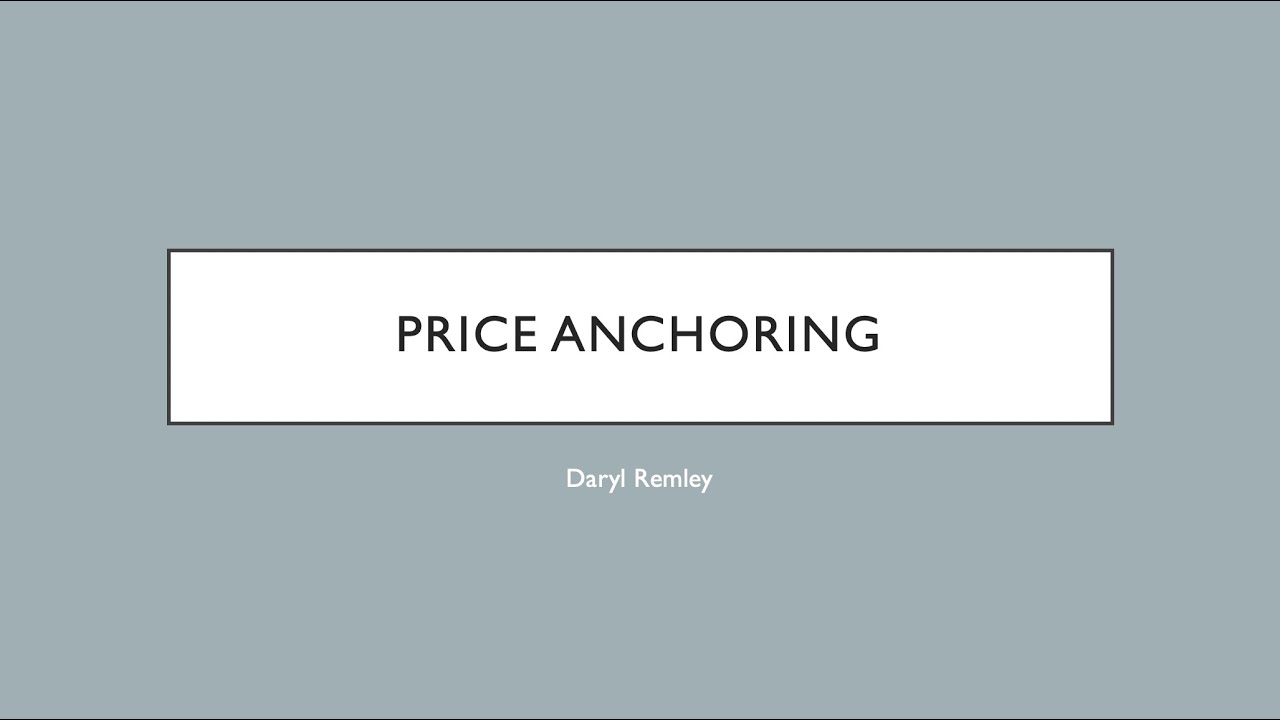 Anchor Pricing