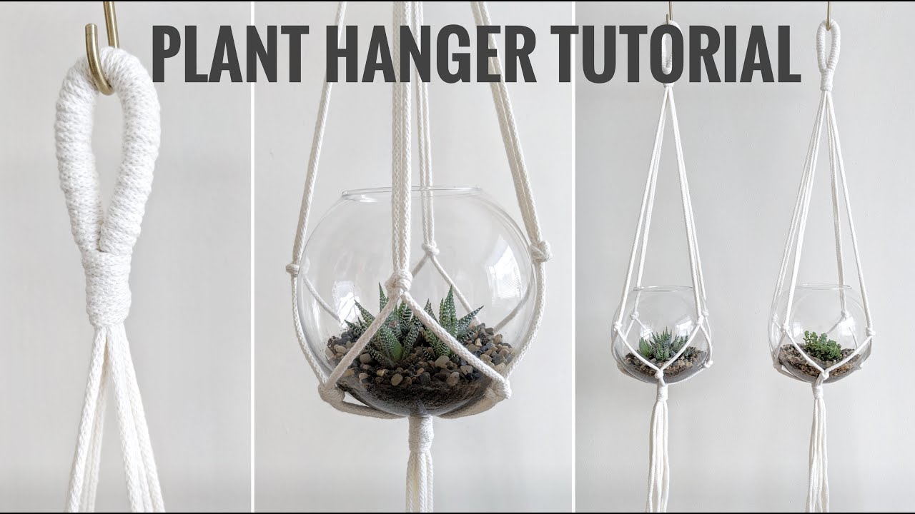 Подвеска для растений из макраме