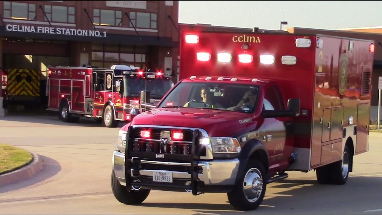Celina Fire Dept. NEW Engine 1 & Medic 2 responding