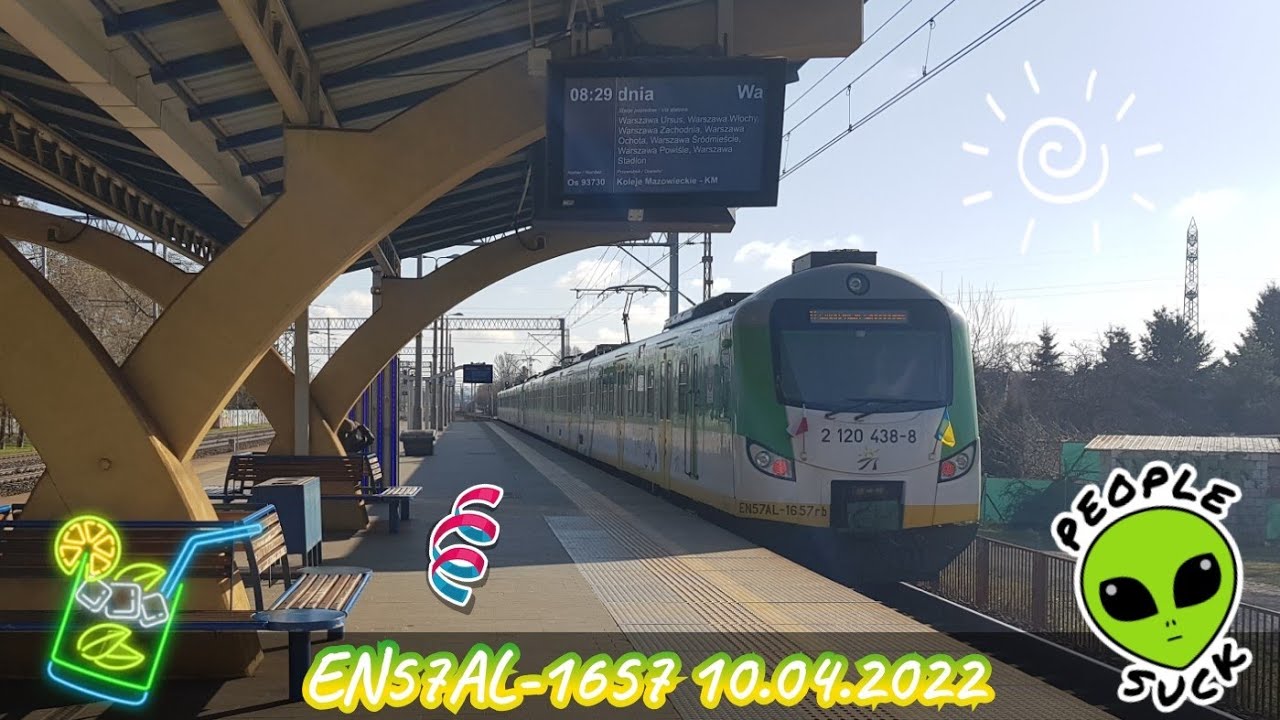 Przejazd EN57AL-1657 na odcinku Brwinów - Piastów 10.04.2022