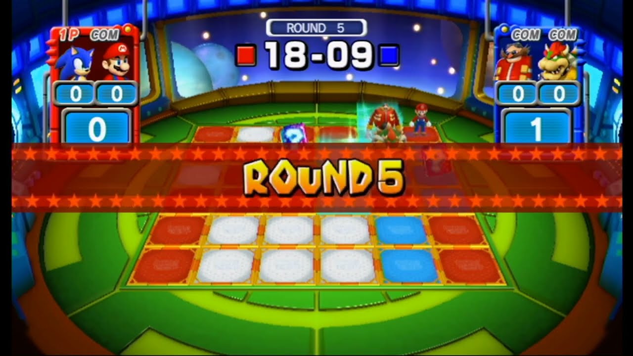 Mario & Sonic at the Olympic Winter Games - Panel Flip (Wii U Capture Card Test Footage)
