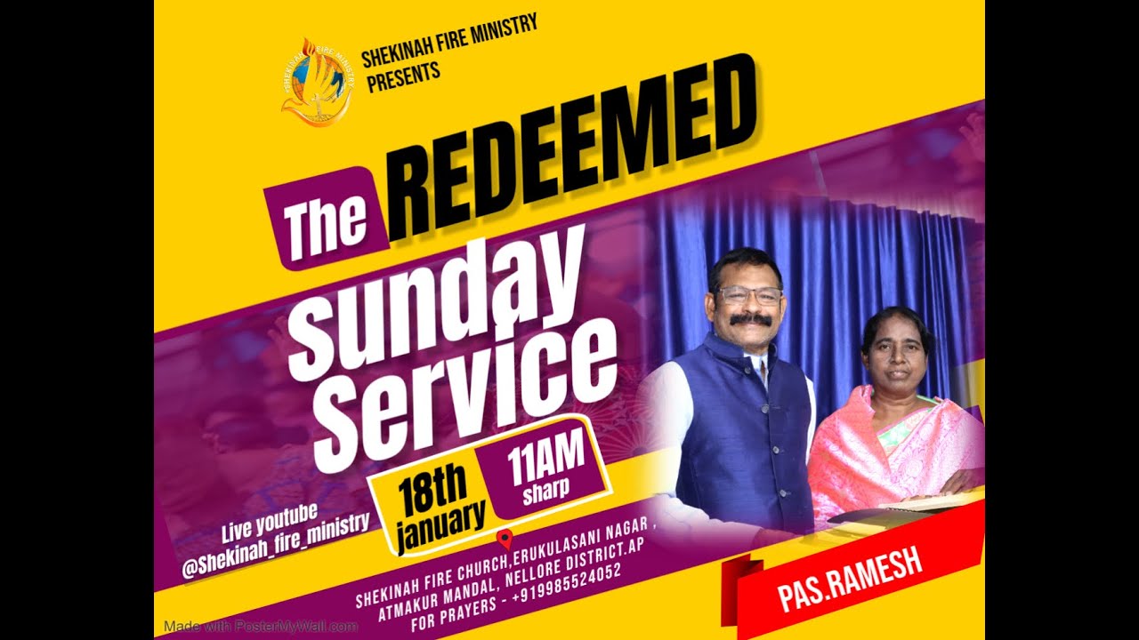 Shekinah Fire Ministry || #sundayservice   #live 18/01/2026 Pas.Ramesh