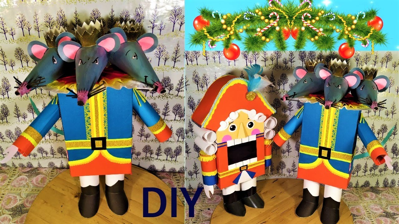 Как сделать Мышиного, крысиного, короля из коробки. Make a mouse.