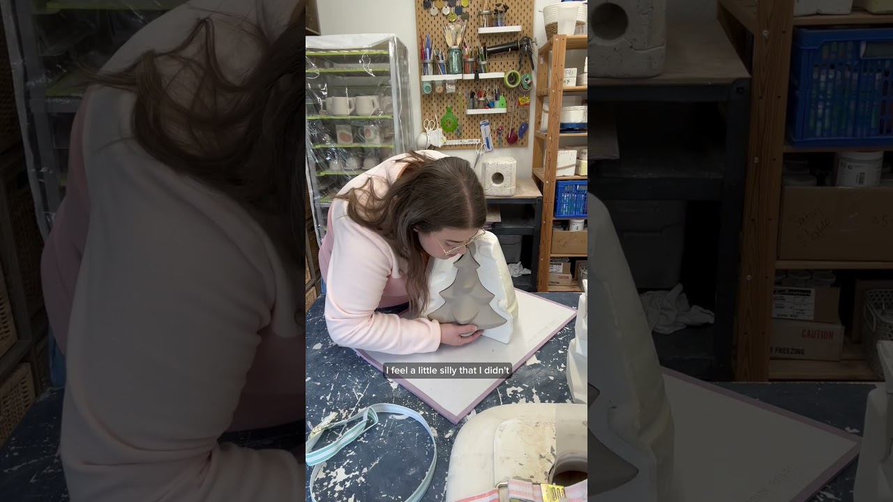 Still dreaming up what glazes I want to use! 💭 #ceramicartist #slipcast #christmasdecoration