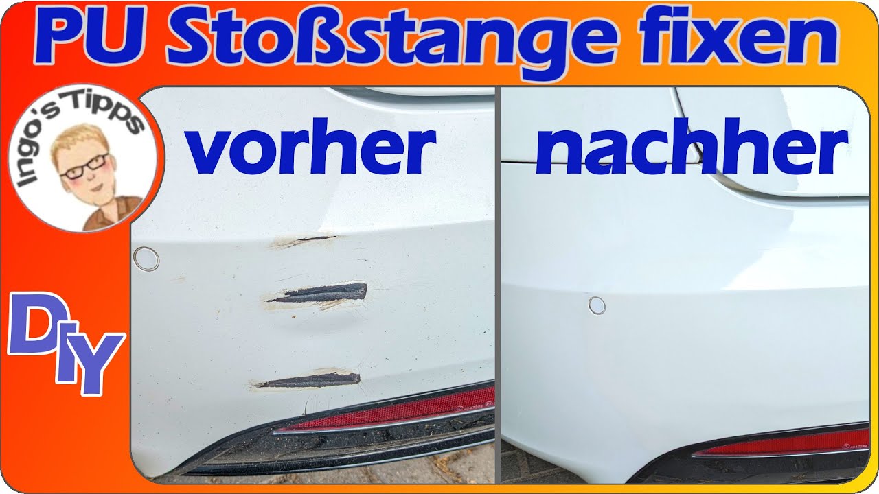 Kunststoff Stoßstange reparieren und lackieren Risse verschließen am Tesla Model S | IngosTipps