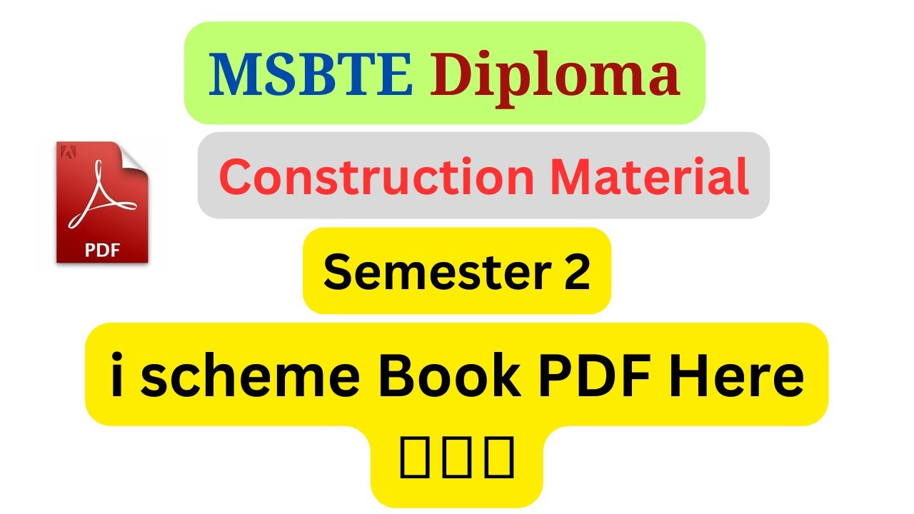 Construction Material msbte book pdf | msbte all books pdf free | diploma books pdf