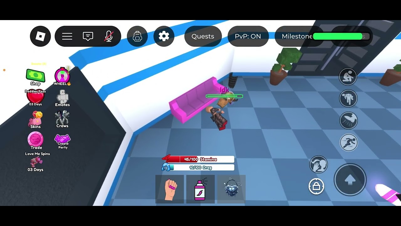 Trolling in Roblox baddies with my friends part 2