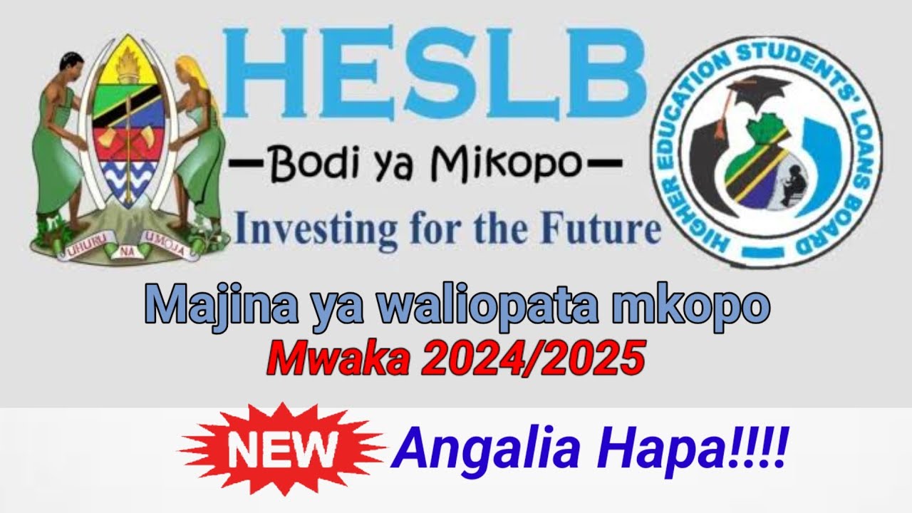 Angalia Majina Ya Waliopata Mkopo HESLB 2025/26 - Mikopo Elimu ya Juu