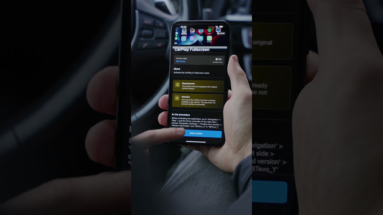 Как включить полноэкранный режим BMW Apple CarPlay