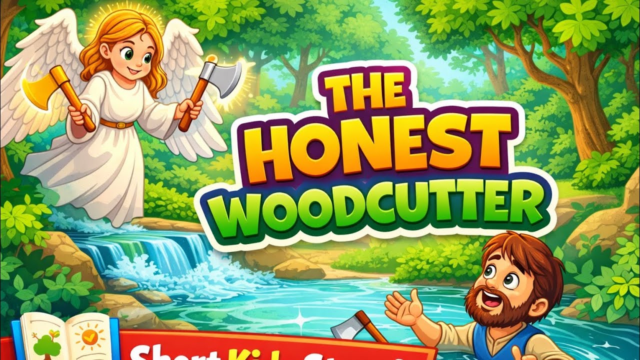 The Honest Woodcutter Story with Moral | Short Bedtime Story #kidslearning #shortstoryforkids 