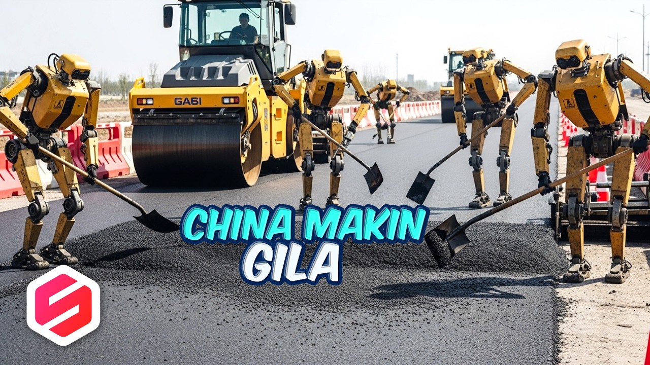 GILA!! China bangun Jalan Raya 157 Km Tanpa Butuh manusia, Semua Pakai Robot