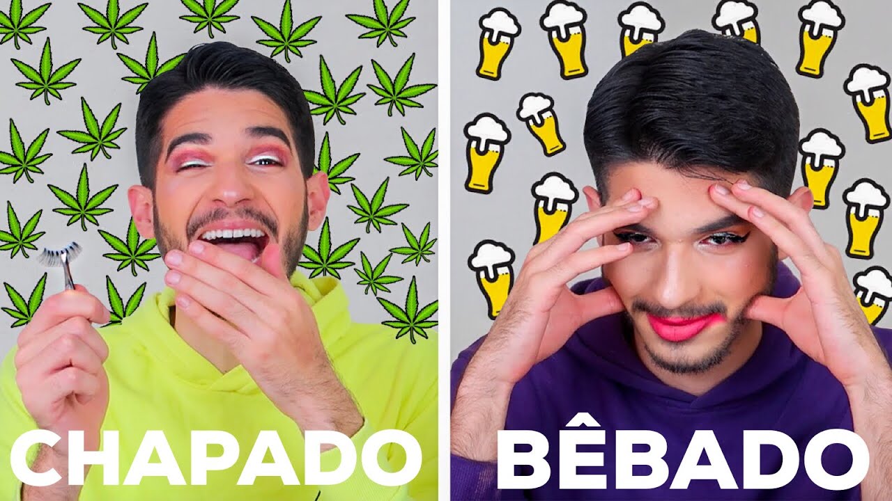 fazendo maquiagem CHAPADO x B&Ecirc;BADO (desafio)