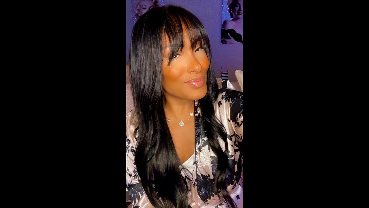 UNice REAL HAIR REVIEW NO BS!! 13x4 Lace Frontal  Black Fluffy Natural Loose Wave Curtain Bangs Wig