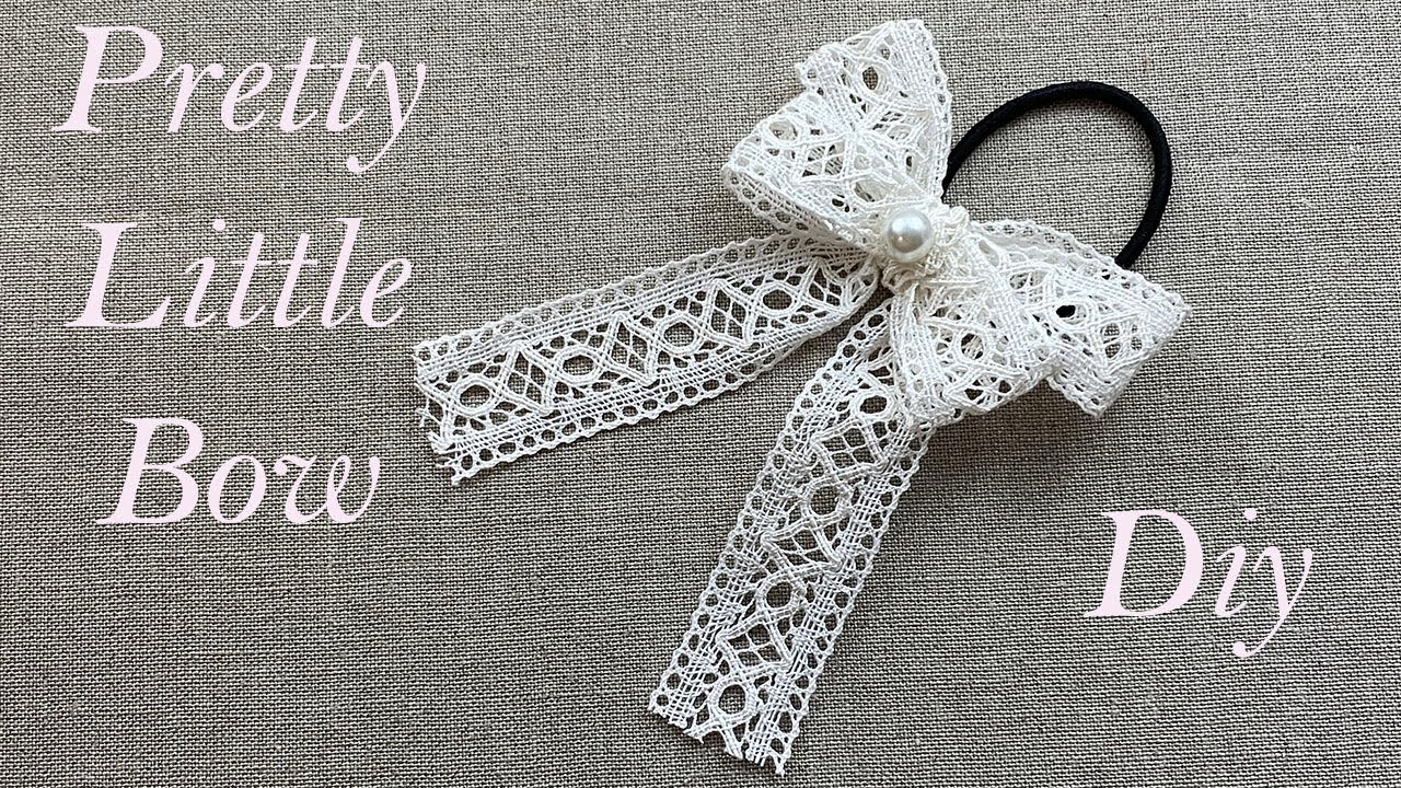 Pretty White Lace Bow, Sailor Bows DIY Hair Accessories, DIY Lace Bow, Flower Girl Wedding Bow